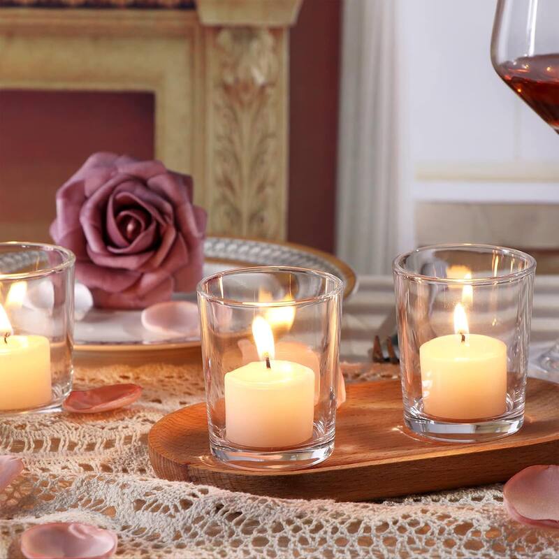 Aspen Creative 25706-6,Votive Candle Holder for Festival Decor,Wedding Parties,Holiday&Home Decor,4-1/4"Dia. x 4-5/8"H,6PK