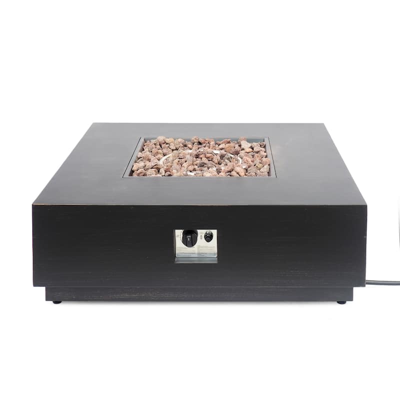 Wellington Outdoor 40-Inch Square Fire Pit with Tank Holder by Christopher Knight Home - 40.00" W x 40.00" D x 13.50" H