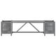 preview thumbnail 2 of 4, vidaXL Patio Bench with 2 Planters 59.1" Solid Acacia Wood Gray