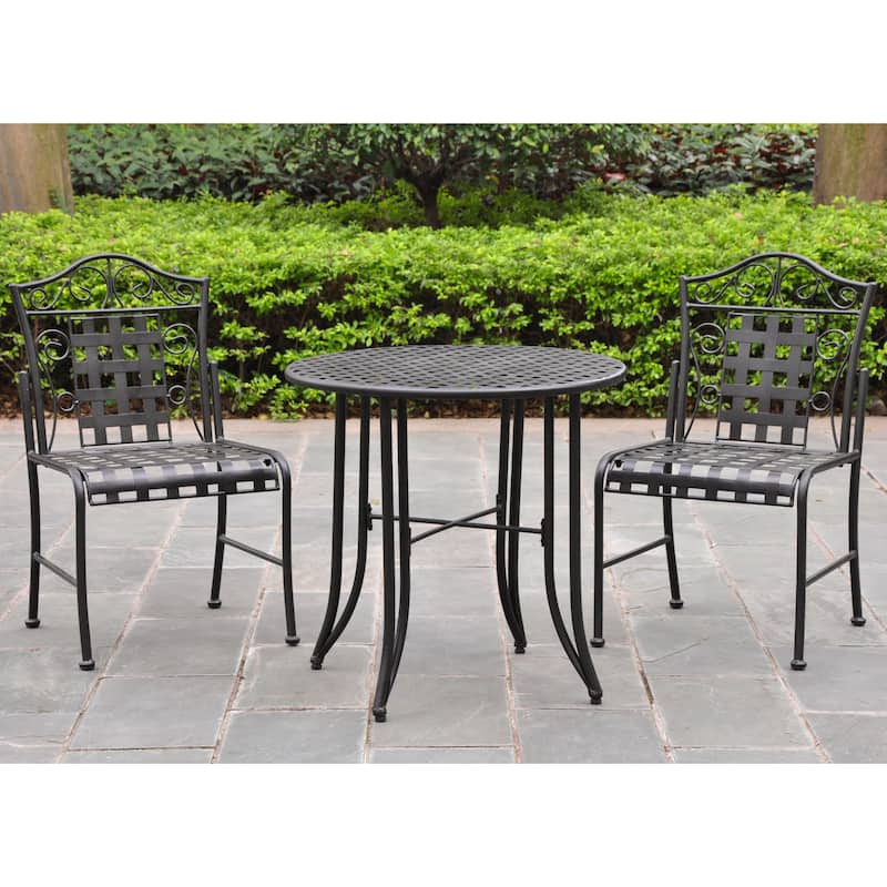 Mandalay 3-Piece Iron Patio Bistro Set