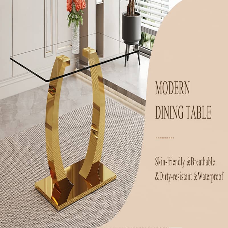 Transparent Glass Dining Table
