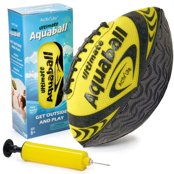 slide 2 of 6, Activ Life Water Football for Pool, Beach, Lake, Waterproof Pool Toys for Kids - Yellow