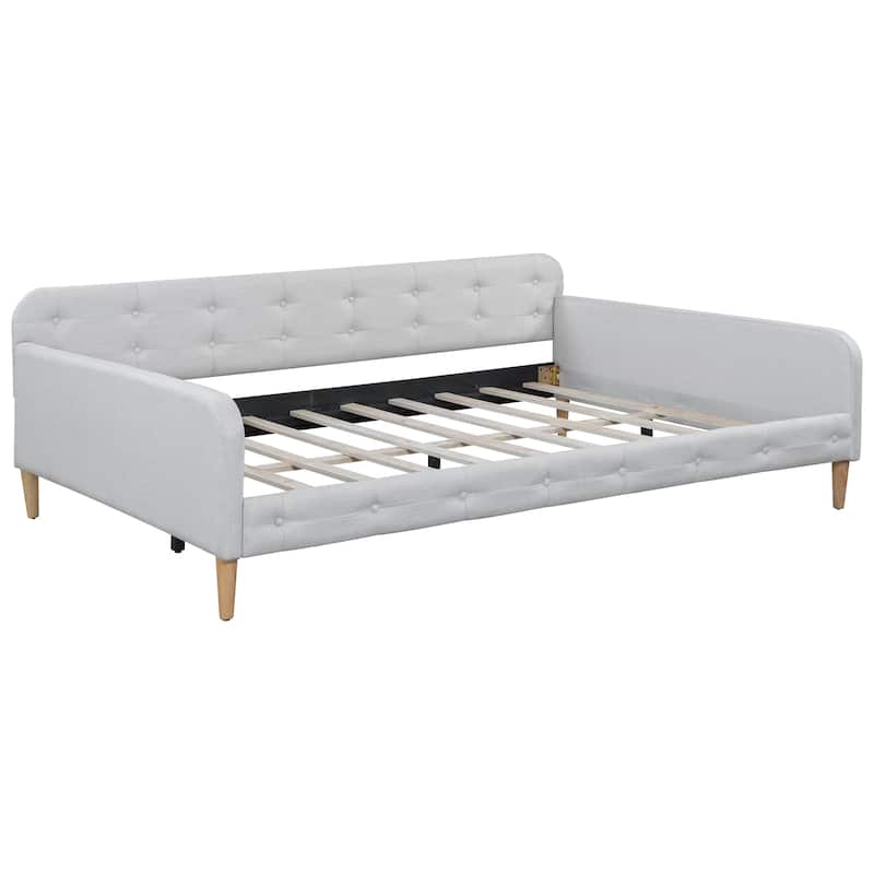 Modern Design Full Size Upholstered Daybed with 4 Support Legs
