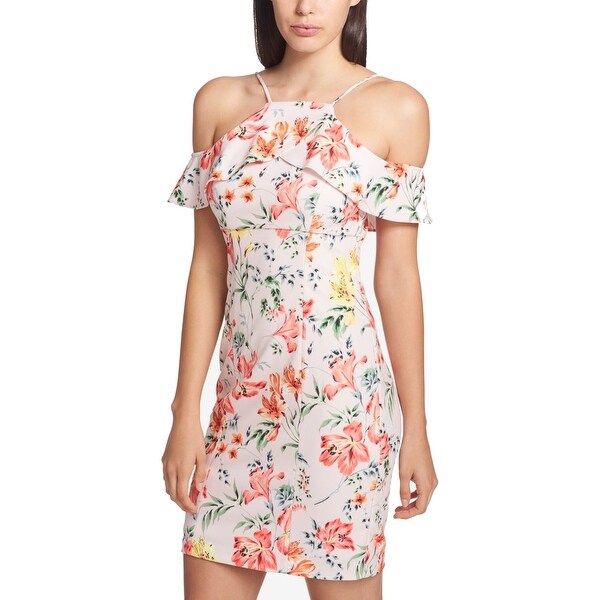 guess pink floral dress