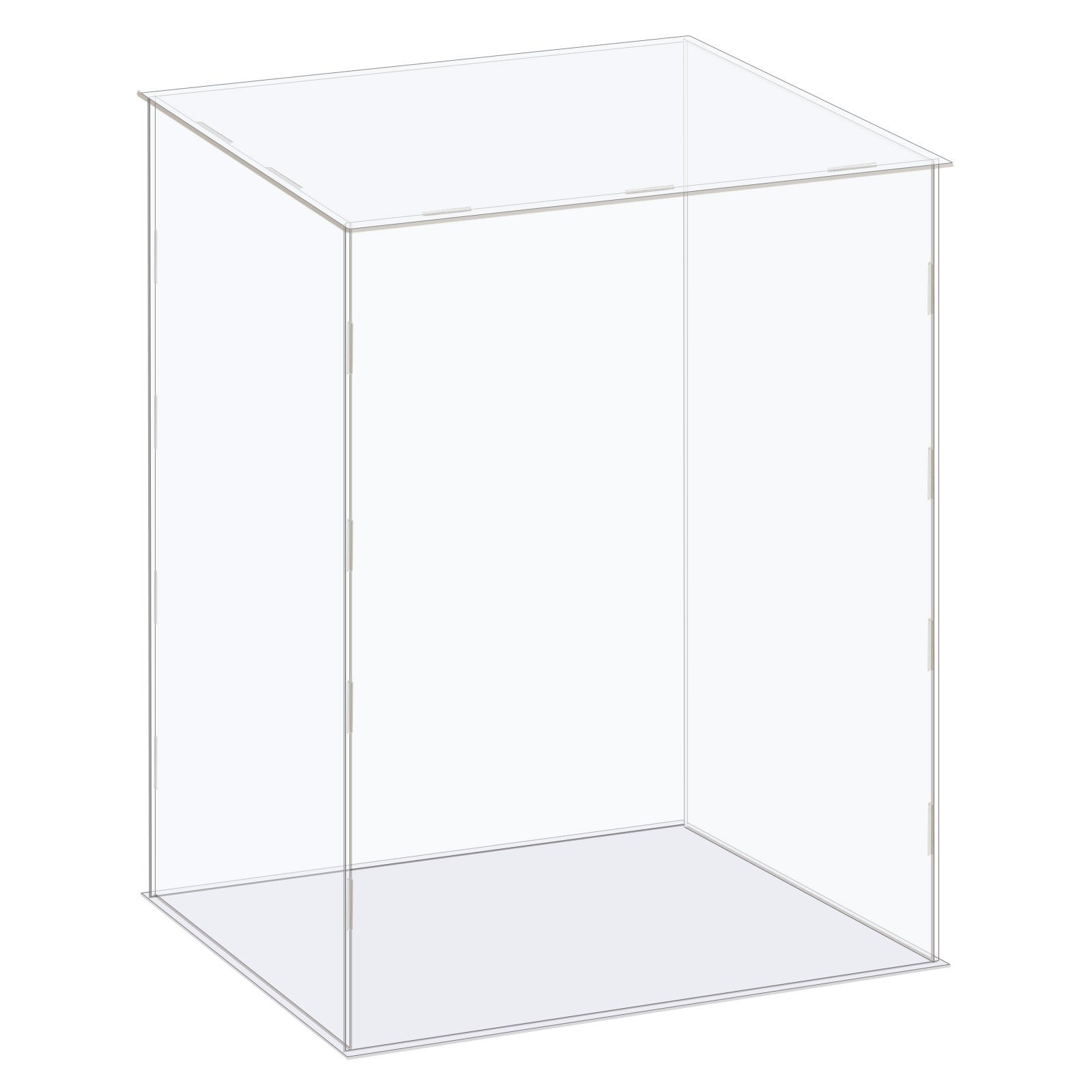 Display Case Box Acrylic Box Transparent Showcase 31x26x41cm for Collectibles
