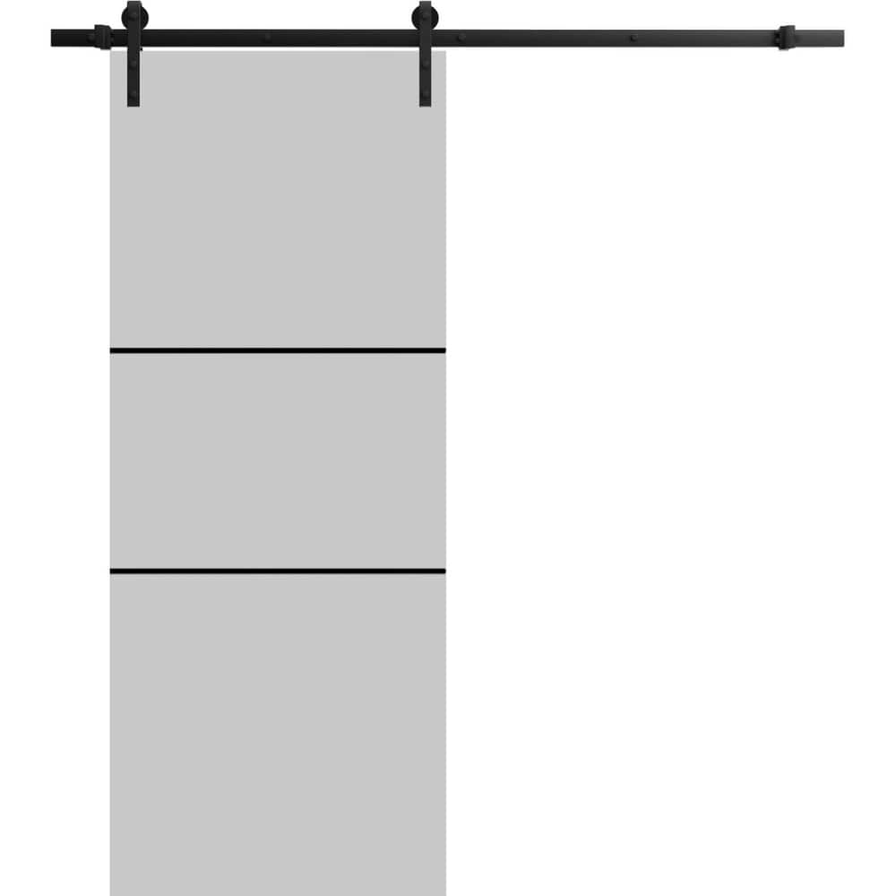 Sturdy Barn Door 36 x 80 Planum 0014 Grey Ash with 6.6FT