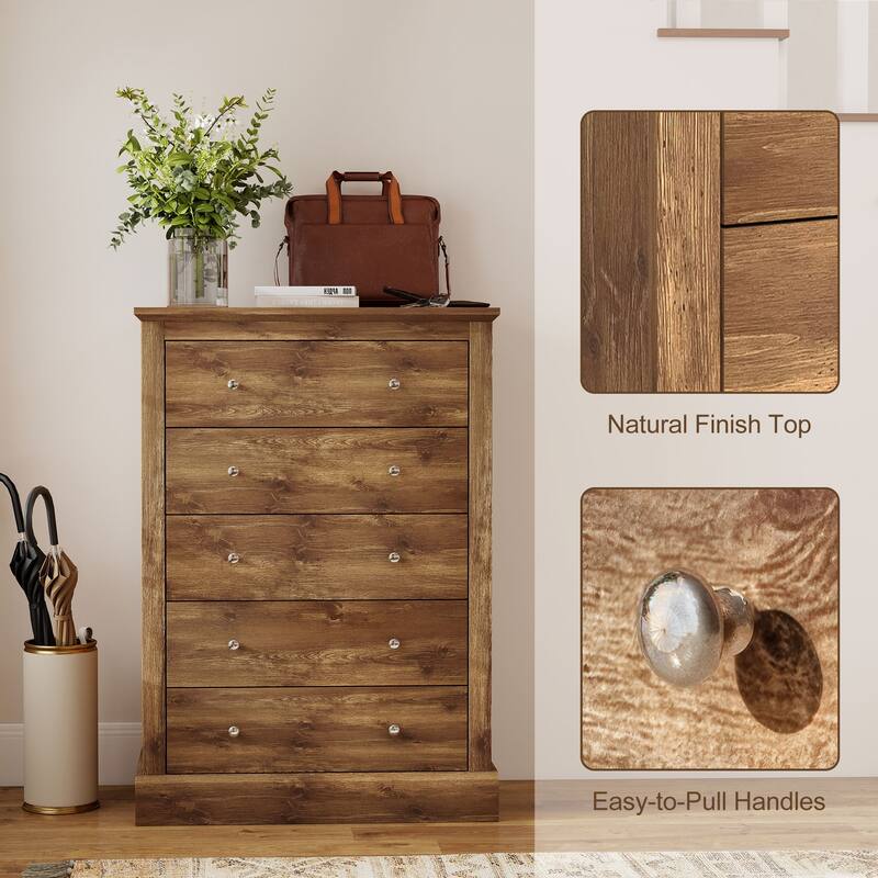 Wide Chest of Drawers with Drawers,Dresser for Living Room