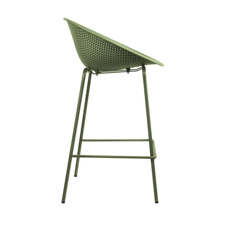 Set of 2 26-inch Contemporary Eiffel Dowel DSW Counter Height Stool Barstool With Backs For Kitchen Home Side Break Room