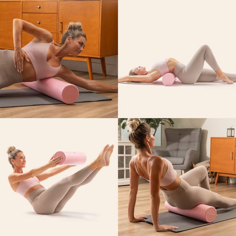 Sunny Health & Fitness High-Density Foam Roller 12" to 36" - Pink