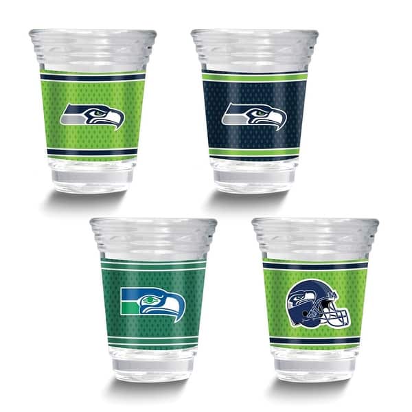 Curata NFL Seattle Seahawks 4-Piece 2 Oz. Shot Glass Set - Bed Bath ...