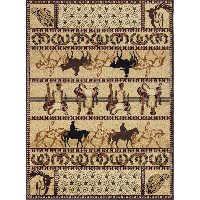 Tribes GC_YLS4009 Beige Southwest Area Rug - 2' x 3'