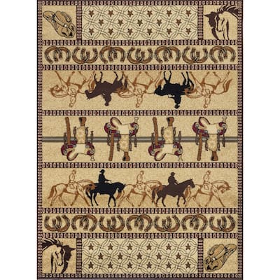 Tribes GC_YLS4009 Beige Southwest Area Rug