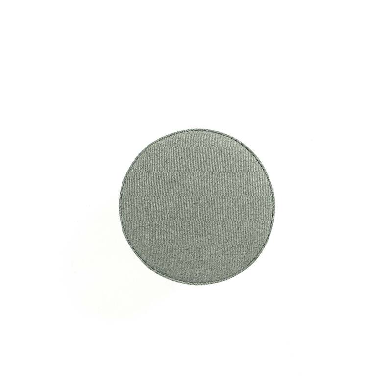 Upholstered Accent Ottoman with Metal Legs Mid Century Modern Design