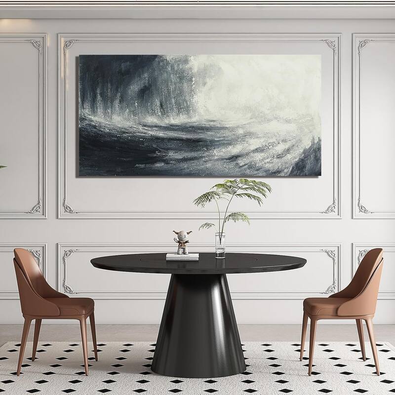 Abstract Art Work Black and White Wall Art Decor