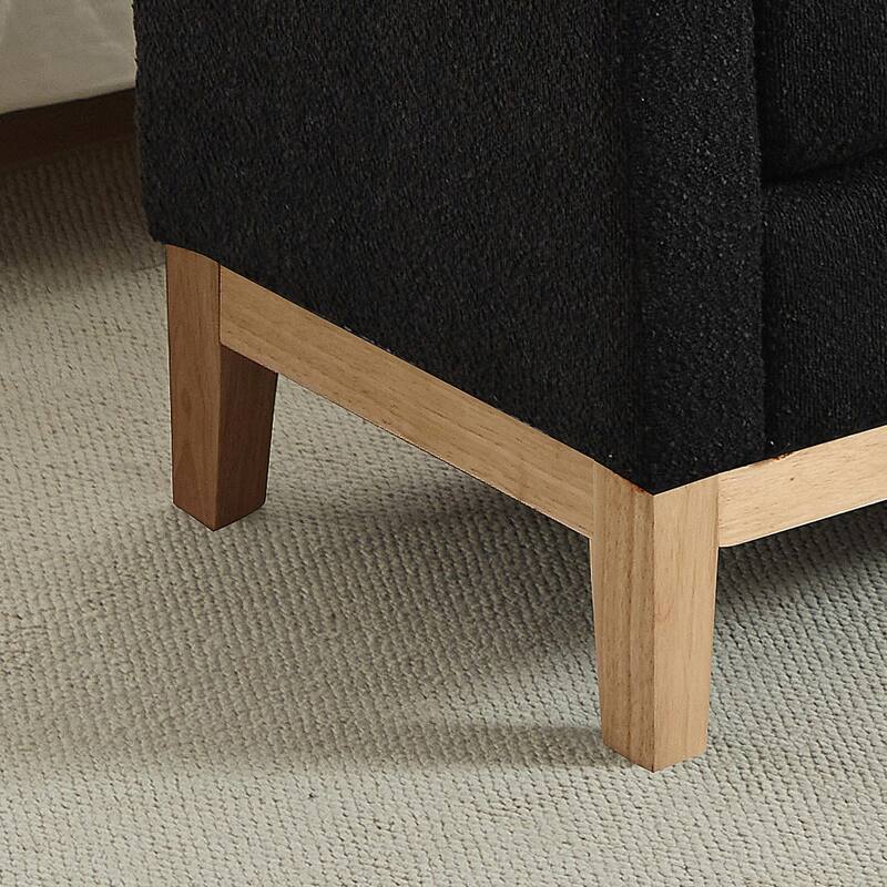 ​66" Upholstered Storage Bench - PU with Bolster Pillows