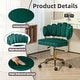 preview thumbnail 44 of 118, Velvet Home Office Desk Chair, Height Adjustable Task Chair, Armless Single Chair with Wheels, 360° Swivel Vanity Chair - N/A