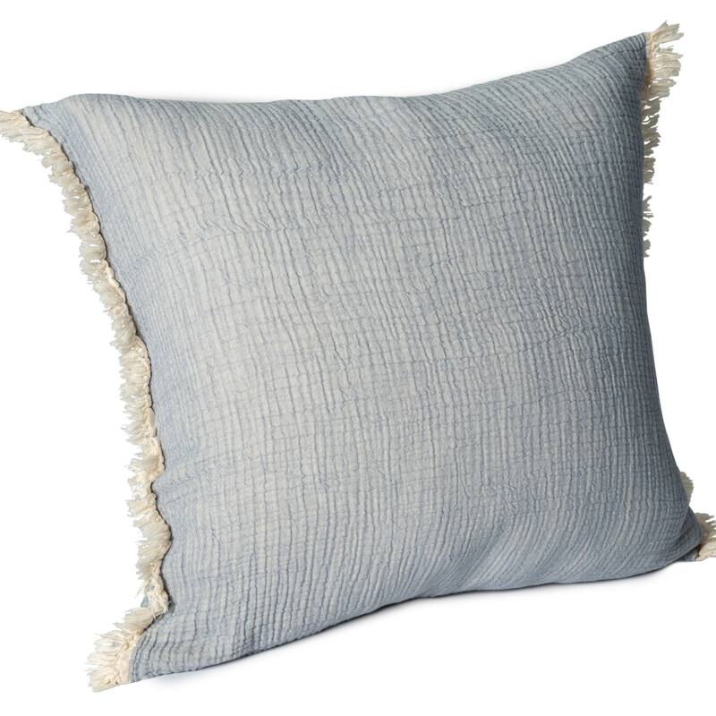 Sevita Solid Turkish Cotton Fringed Throw Pillow