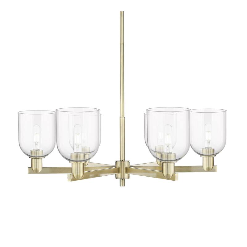 Innovations Lighting 716-6CR-12-36 Bella Chandelier Bella 6 Light 36" - Antique Brass / Clear