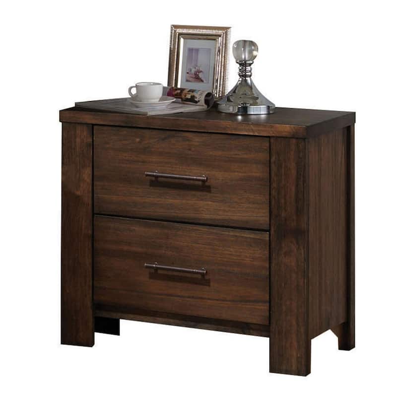 Melanie Oak 2-Drawer Nightstand