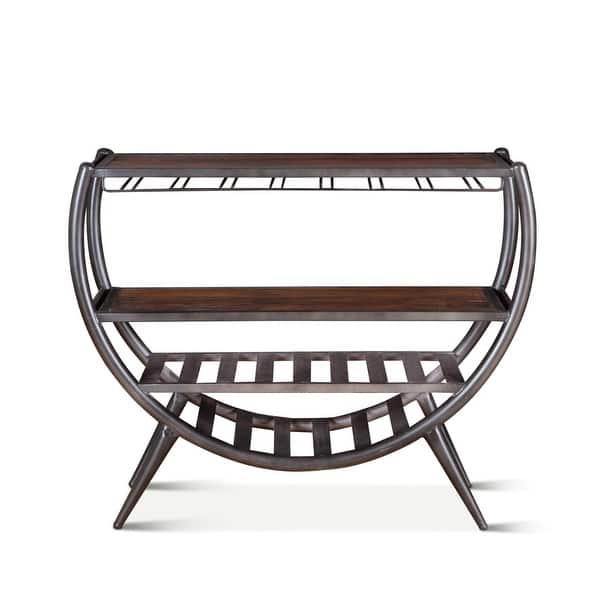 slide 1 of 5, Paxton Reclaimed Teak Half Round Bar