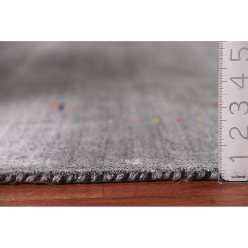 Gabbeh Indian Area Rug Hand-Knotted Silk Carpet - 8'0" x 9'6"