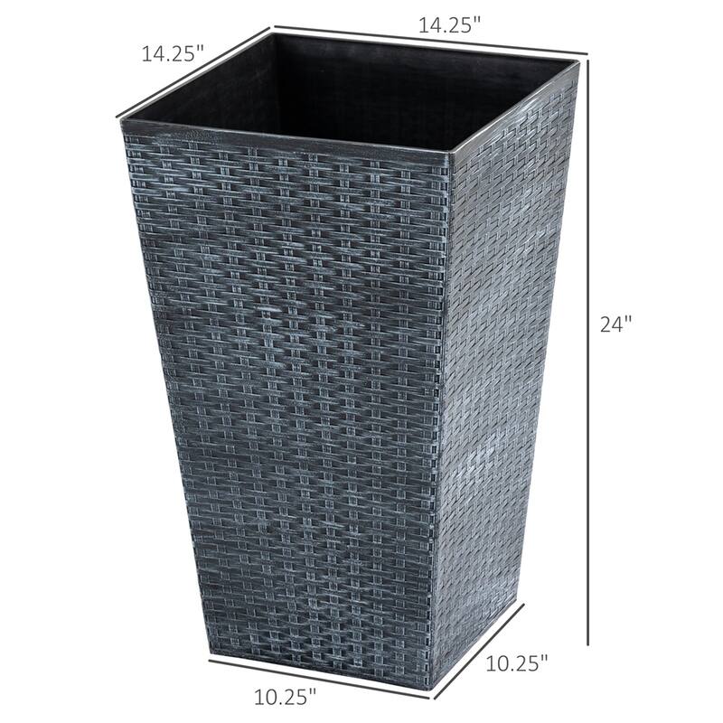 Outdoor Tall Planters with Drainage Hole (Set of 3)
