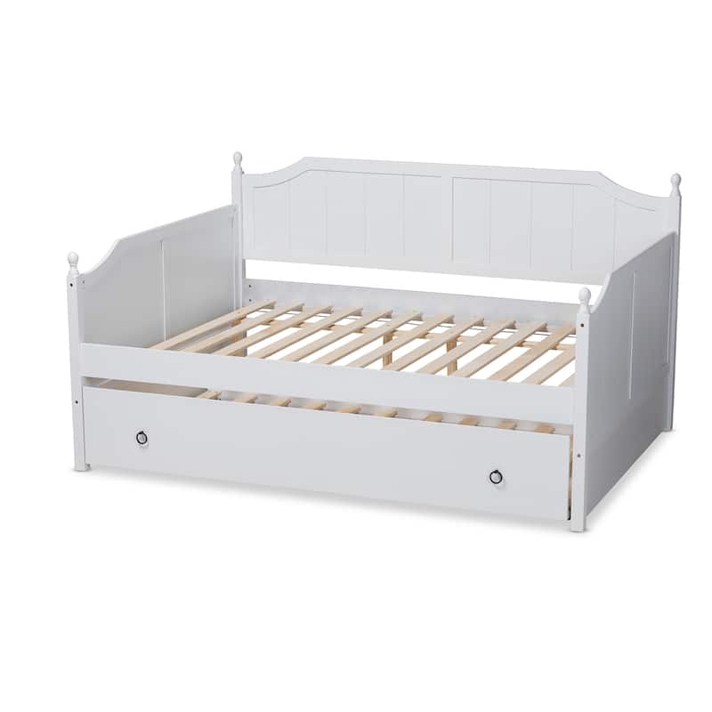 Millie Cottage Farmhouse Full Size Daybed with Twin Size Trundle