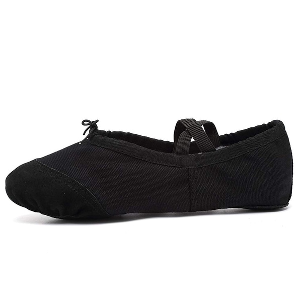 US Shoe Size Girl Ballet Toddler//Little Kid Slip On Comfort Leather Dance Shoes