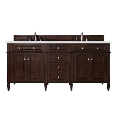 James Martin Vanities Brittany 72" Double Vanity, Burnished Mahogany