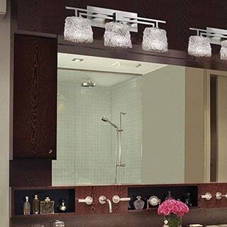 Justice Design Veneto Luce Aero 3-light Brushed Nickel Bath Bar, Lace Oval Shade