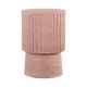 preview thumbnail 11 of 27, JONATHAN Y Kline 19" Modern Art Deco Tambour Accent Table Pink Terrazzo Finish