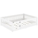 preview thumbnail 70 of 94, White Bed Frame Montessori Bed Twin Size Toddler Floor Bed with Guardrails and Door for Children Boys Girls Kids Playroom