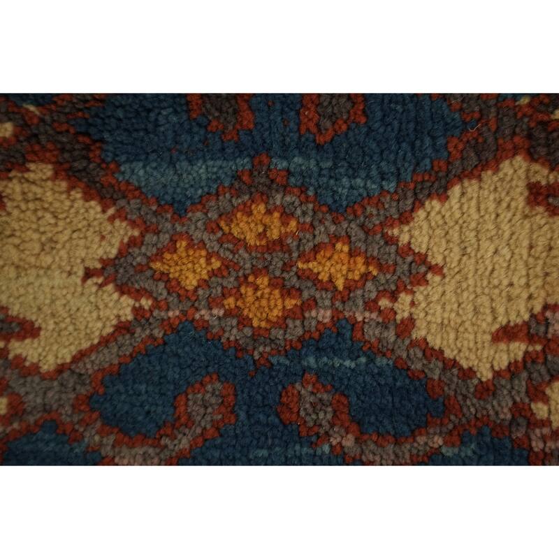 Hand Knotted Oriental 100% Wool Carpet Transitional Tribal Oranges & Rust Anatolian Area Rug - 8' 10'' X 7' 5''