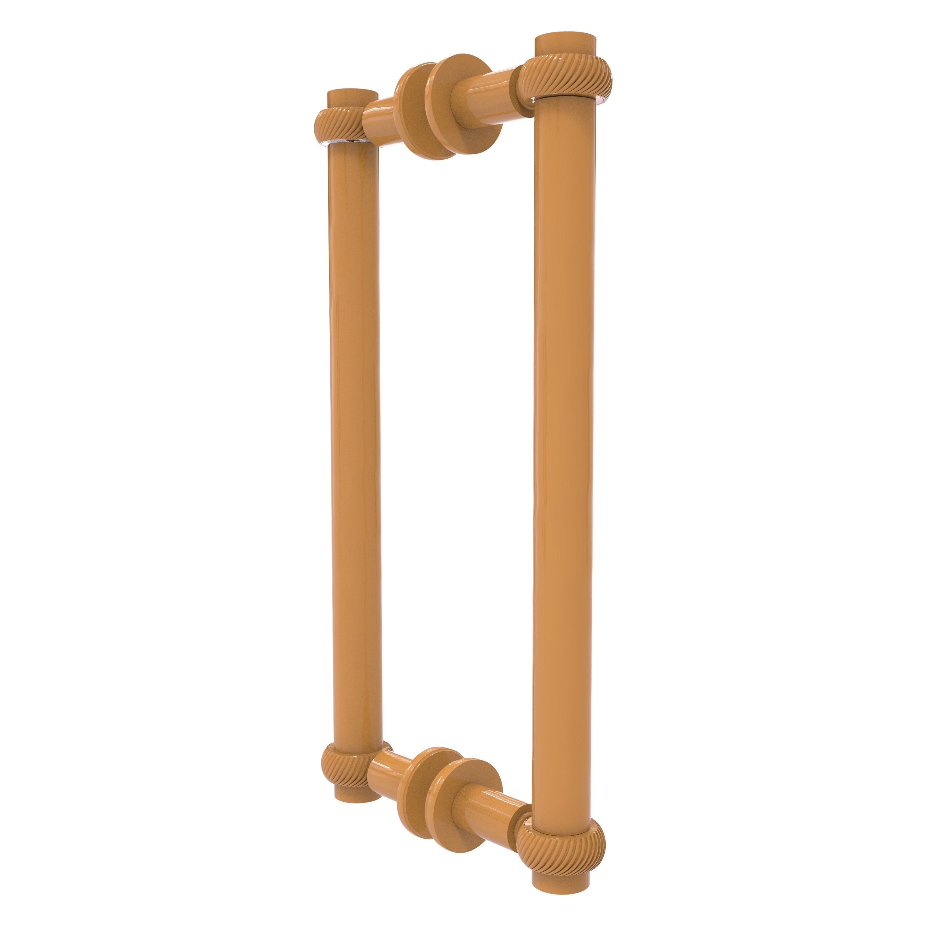 Allied Brass Contemporary 12 Inch Back to Back Shower Door Pull with Twisted Accent