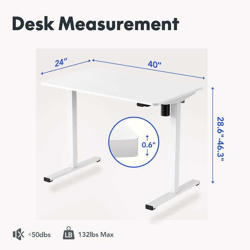 FlexiSpot Electric Standing Desk Whole-Piece Desk Board Computer Desk Height Adjustable Desk for Home Office