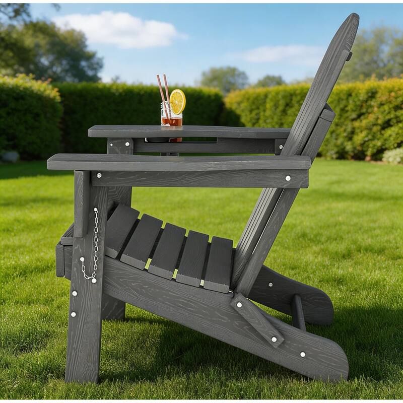 Folding Adirondack Chair, with Cup Holder