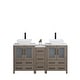 preview thumbnail 20 of 28, Vanity Art 60" Double Sink Bathroom Vanity Set with Engineered Marble Top and Free Mirror - 60 W X 18.5 D X 31.1 H