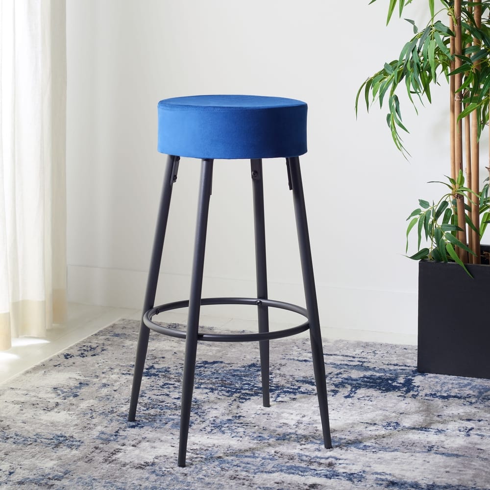 SAFAVIEH Ramona 24-inch Round Bar Stool - 20" W x 20" L x 30.2" H - 20Wx20Dx30H