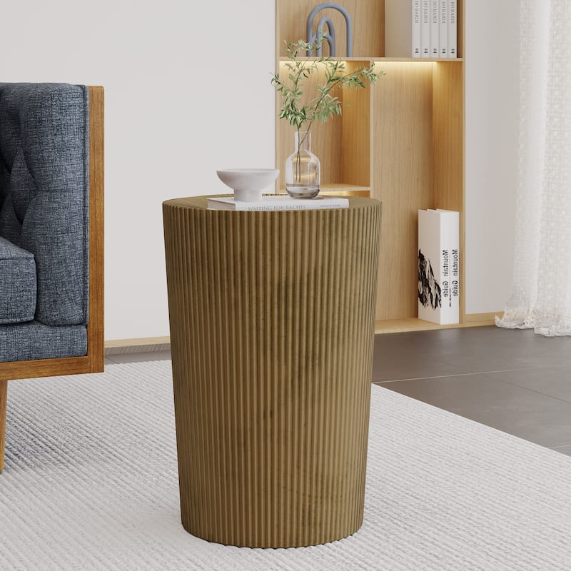 Langseth Iron Sunburst Side Table by Christopher Knight Home - Brushed Antique Gold