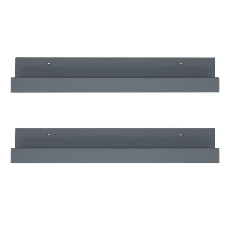 Levie 24 inch 2-Pack Wood Wall Picture Frame Holder Ledge