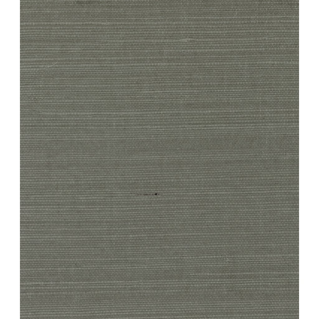 Seabrook Designs Pewter Sisal Gasscloth Unpasted Wallpaper - 36 in W x 24 ft. L