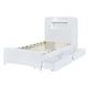 preview thumbnail 26 of 26, Twin Size Storage Platform Kids Bed Frame with LED Headboard, 2-Drawers, Shelves, No Box Spring Needed, Easy Assembly, Natural