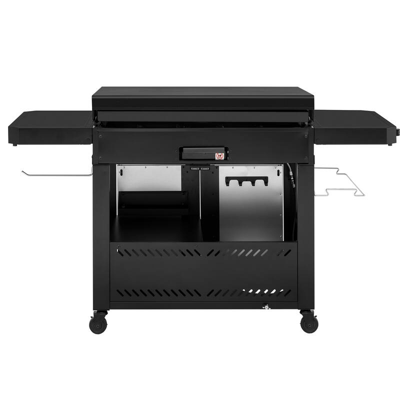 Royal Gourmet 4-Burner Black Gas Griddle with Hood