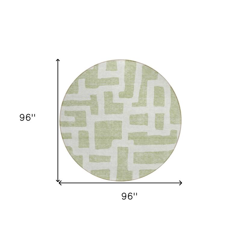 HomeRoots Abstract Transitional Rectangle Outdoor Rug