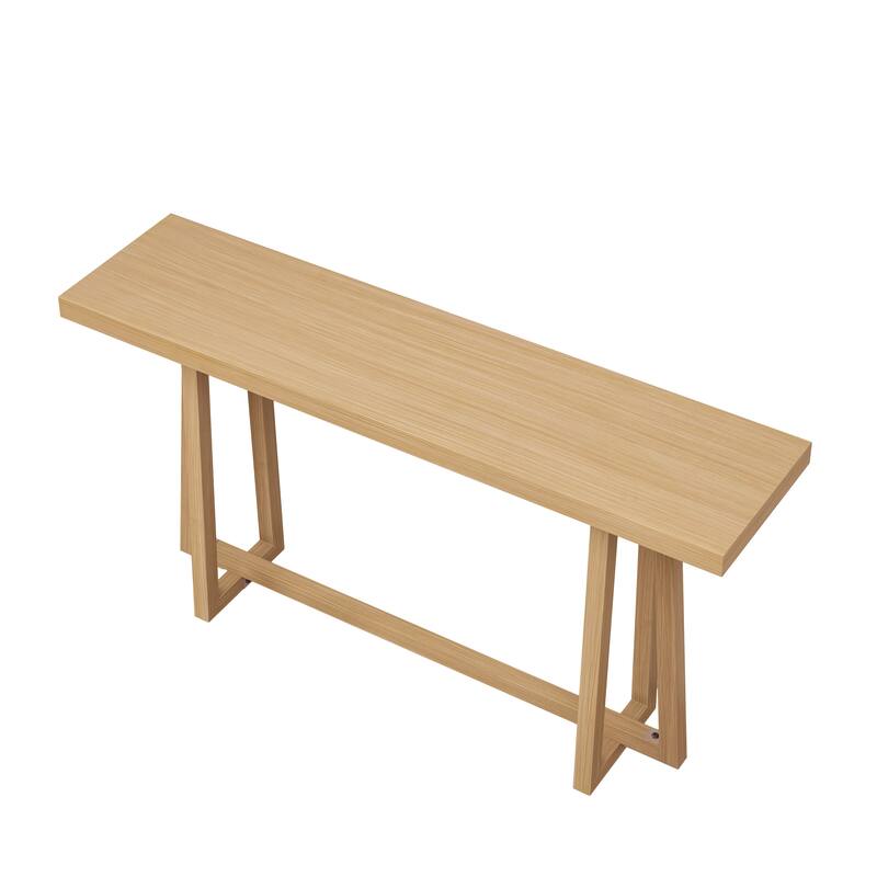 Modern Stylish Rectangular Entryway Table Outdoor Patio Console Table Sofa Table, for Hallway, Living Room, Bed Room and Patio