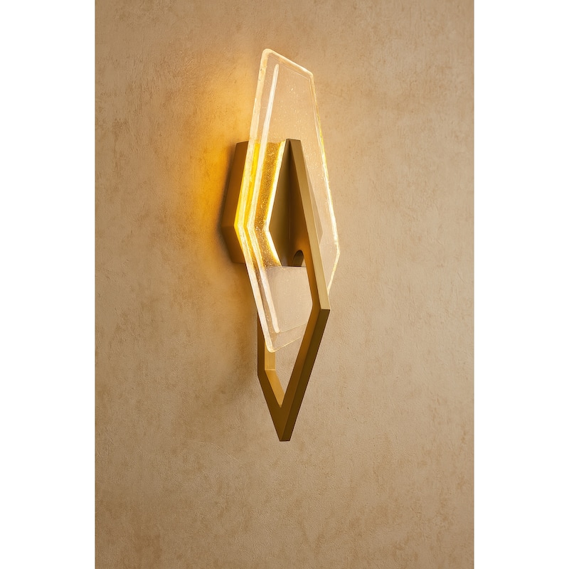 Varaluz Down the Wrong Path 1-Light Wall Sconce - Brass Kisser