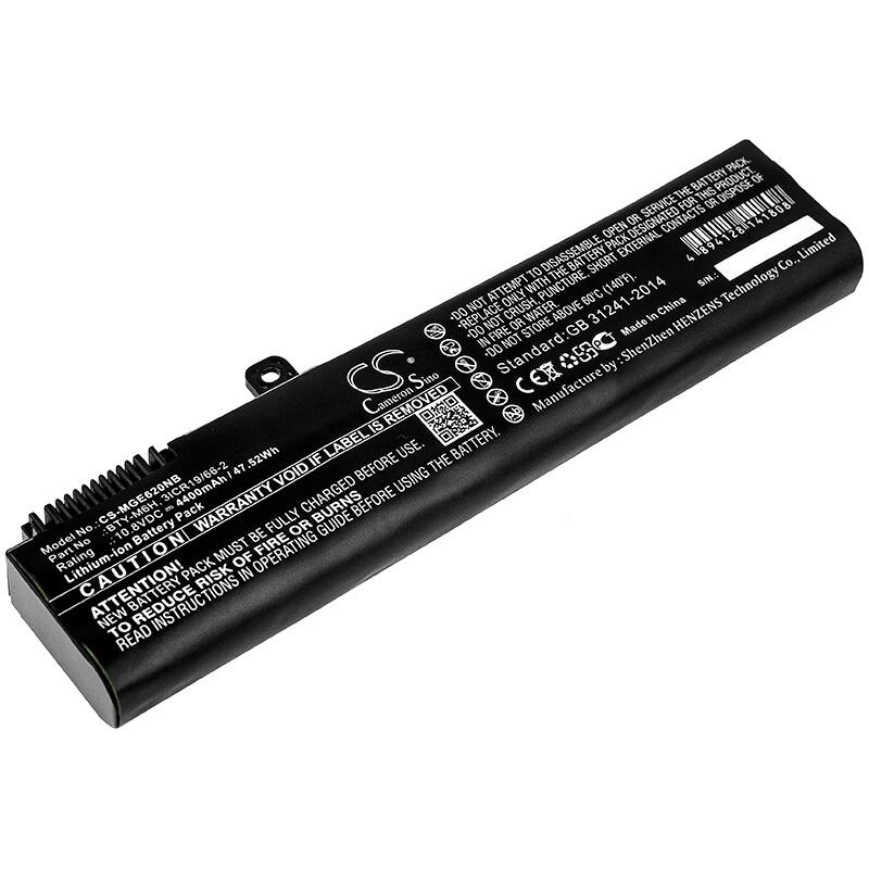 Battery for MSI GE62 GL72 GP62 2QC-264XCN MS-1792 PE60 PE70 3ICR19/66-2 BTY-M6H - Black - Black