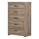 preview thumbnail 2 of 21, South Shore Tassio Modern Country 5-Drawer Chest