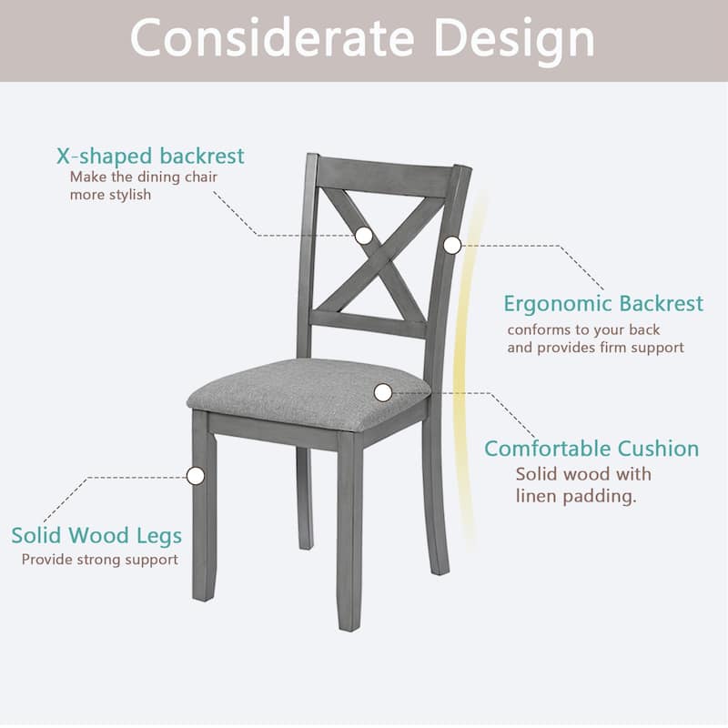 Wood Dining Chair Solid Chair Set of 4