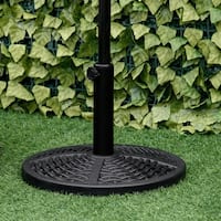 Outsunny Cantilever Umbrella Base Stand Holder with Channel Grooves for Powerful